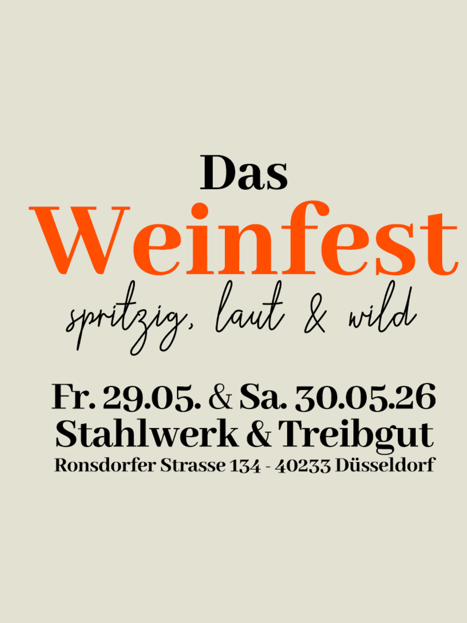 Das Weinfest - Spritzig, laut & wild 2026